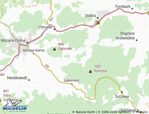 MICHELIN Wilczyce map - ViaMichelin