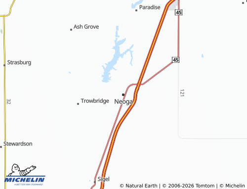 Mappa MICHELIN Neoga - ViaMichelin