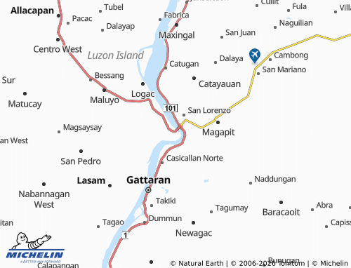 MICHELIN Minanga Norte map - ViaMichelin