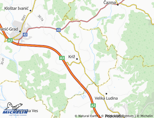 Carte MICHELIN Križ - ViaMichelin