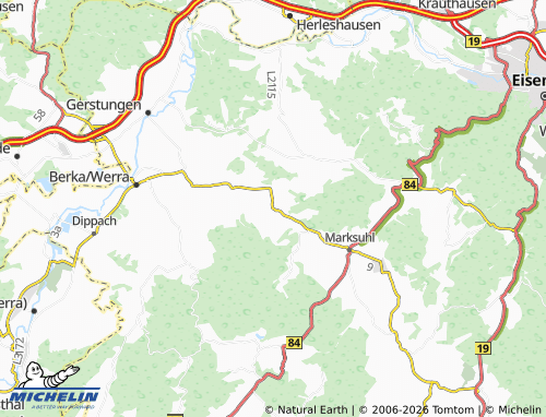 MICHELIN Wünschensuhl map - ViaMichelin