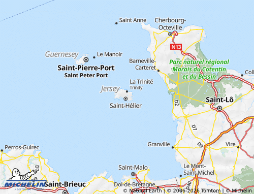 Mappa MICHELIN Saint Saviour - ViaMichelin