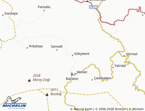 MICHELIN Gökçekent map - ViaMichelin
