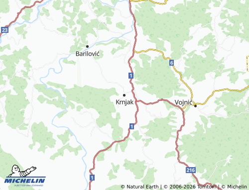 Mapa MICHELIN Krnjak - ViaMichelin