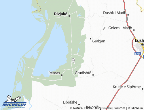 Mappa MICHELIN Kryekuq - ViaMichelin