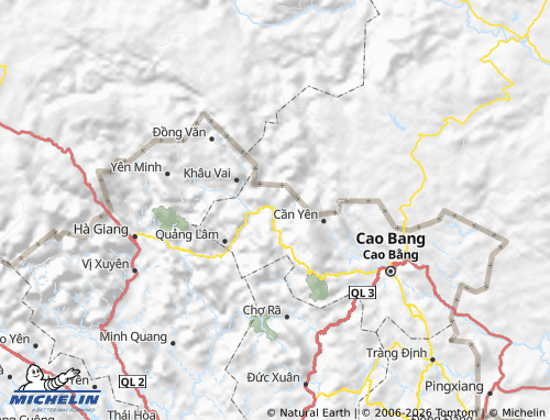 Mapa MICHELIN Bảo Lạc - ViaMichelin
