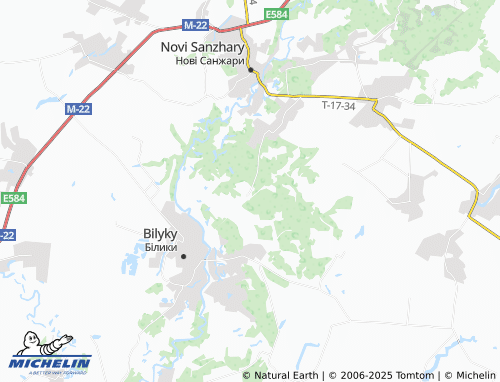 MICHELIN Zhyrky map - ViaMichelin