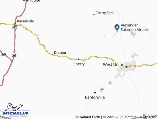 Carte MICHELIN Liberty - ViaMichelin