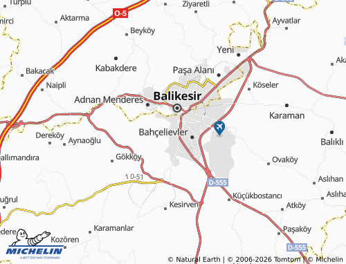 MICHELIN Sütlüce map - ViaMichelin