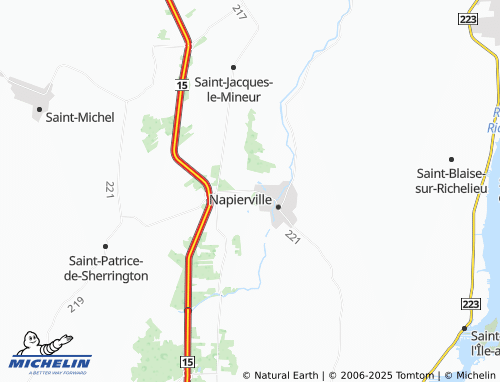 MICHELIN Saint-Cyprien-de-Napierville map - ViaMichelin