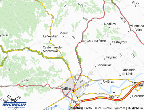 MICHELIN Montels map - ViaMichelin