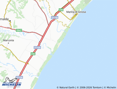 Mapa MICHELIN Metaponto Lido - ViaMichelin
