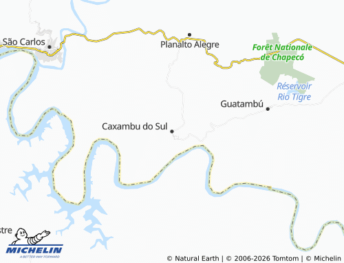 Mappa MICHELIN Caxambu do Sul - ViaMichelin