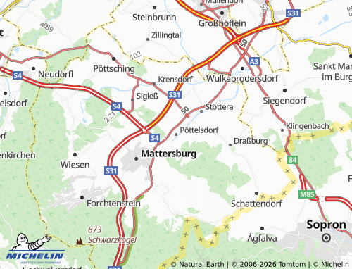 MICHELIN Pöttelsdorf map - ViaMichelin
