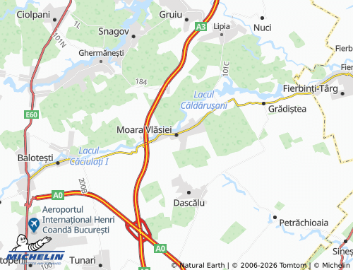Mappa MICHELIN Moara Vlăsiei - ViaMichelin