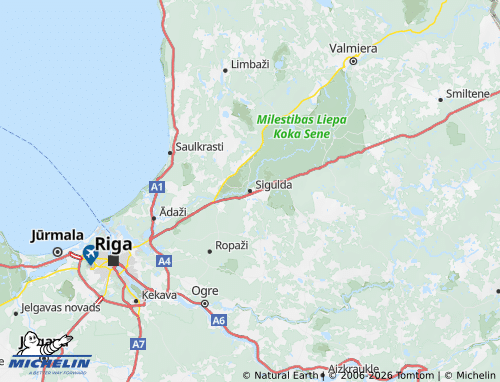 Mapa MICHELIN Siguldas novads - ViaMichelin