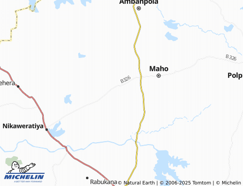 MICHELIN Kumbukwewa3 map - ViaMichelin