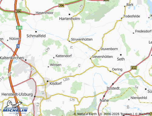 MICHELIN Hüttblek map - ViaMichelin