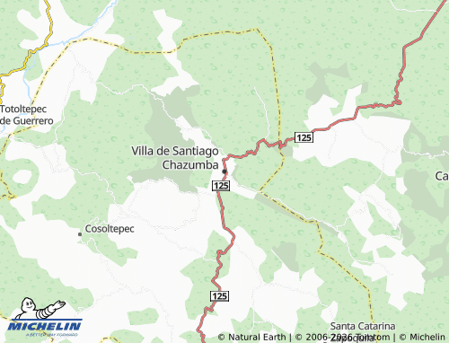 Mappa MICHELIN Villa de Santiago Chazumba - ViaMichelin