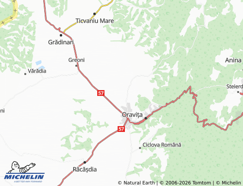 Mappa MICHELIN Răchitova - ViaMichelin