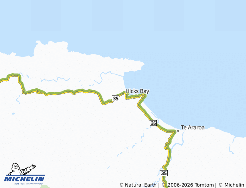 Mapa MICHELIN Hicks Bay - ViaMichelin