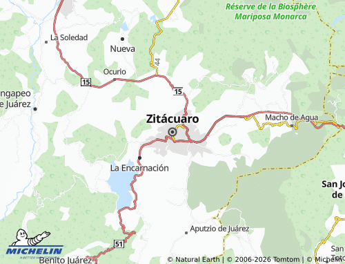 MICHELIN Zitácuaro map - ViaMichelin