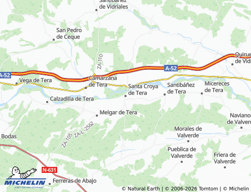 MICHELIN Santa Croya de Tera map - ViaMichelin