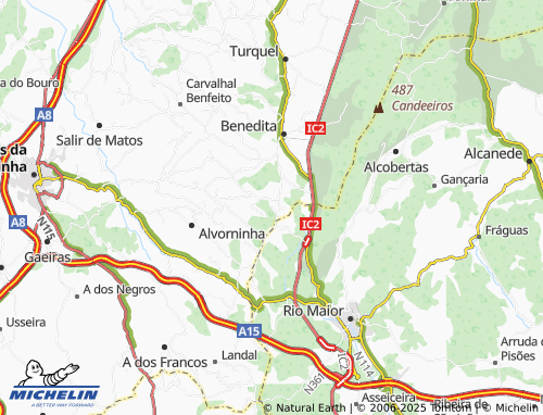 MICHELIN Raposeira de Alvorninha map - ViaMichelin