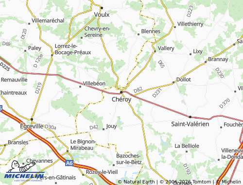 MICHELIN Chéroy map - ViaMichelin