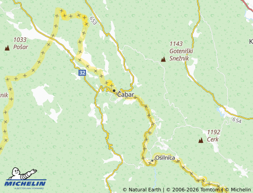 Carte MICHELIN Črni Potok pri Dragi - ViaMichelin