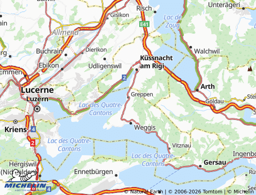 MICHELIN-Landkarte Greppen - ViaMichelin