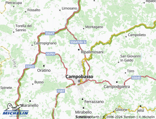 Mapa MICHELIN Fonte - ViaMichelin