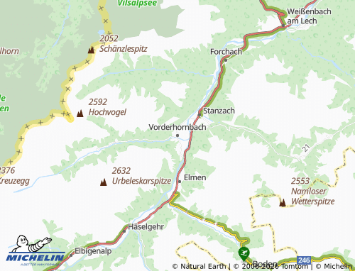 MICHELIN Vorderhornbach map - ViaMichelin