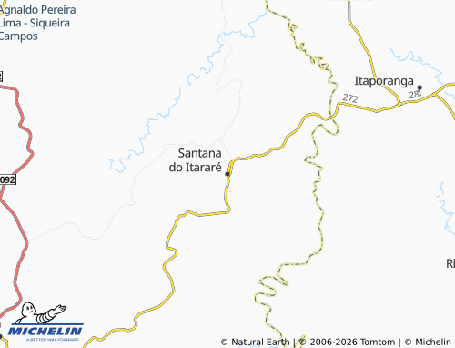 Mapa MICHELIN Santana do Itararé - ViaMichelin