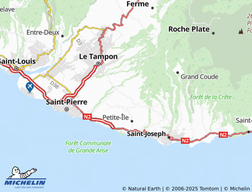 MICHELIN-Landkarte Piton des Goyaves - ViaMichelin