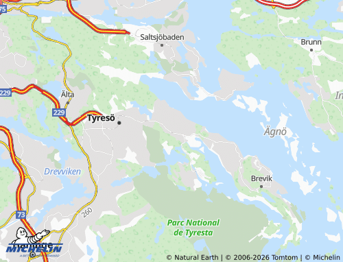 Mapa MICHELIN Tyresö Strand - ViaMichelin