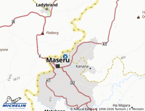 MICHELIN Khubetsoana map - ViaMichelin