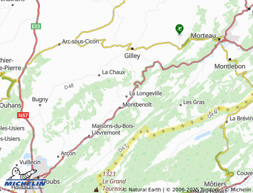MICHELIN La Longeville map - ViaMichelin