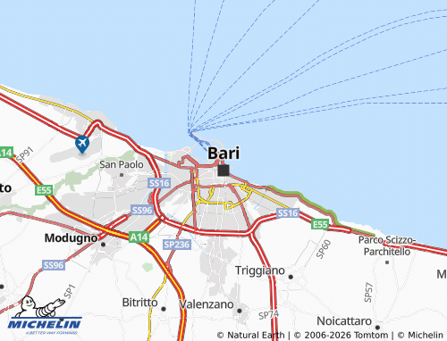 Carte MICHELIN Bari - ViaMichelin