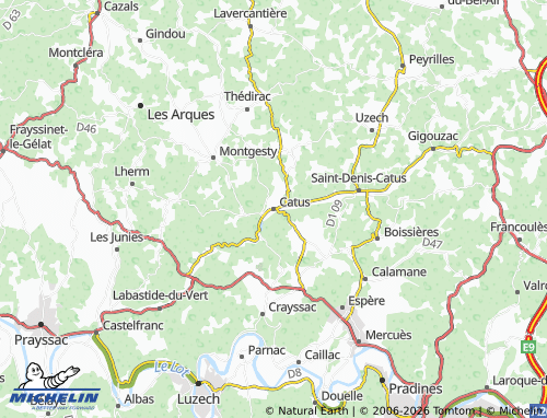 MICHELIN Catus map - ViaMichelin