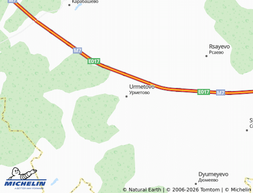 MICHELIN-Landkarte Urmetovo - ViaMichelin