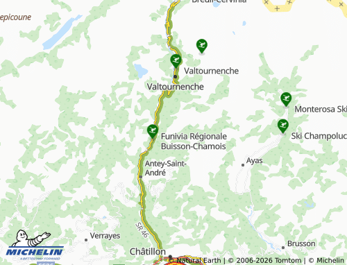 MICHELIN-Landkarte Chamois - ViaMichelin
