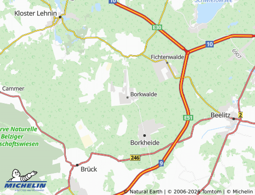 MICHELIN Borkwalde map - ViaMichelin
