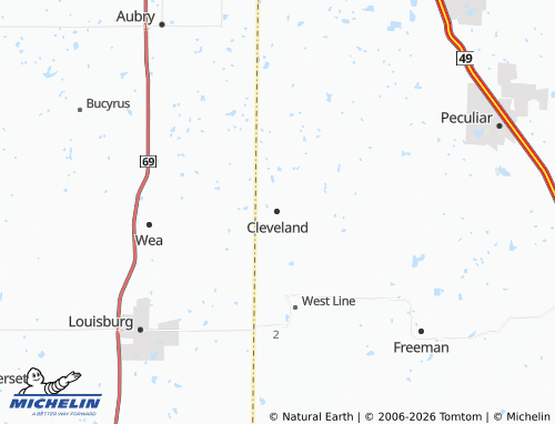 Mapa MICHELIN Cleveland - ViaMichelin