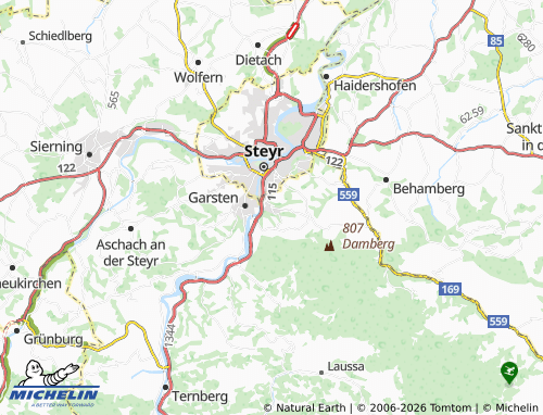 MICHELIN Sankt Ulrich bei Steyr map - ViaMichelin