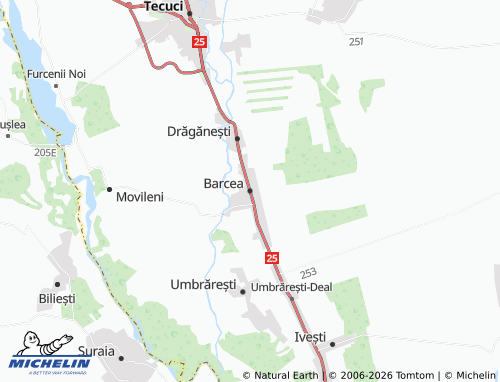MICHELIN Barcea map - ViaMichelin