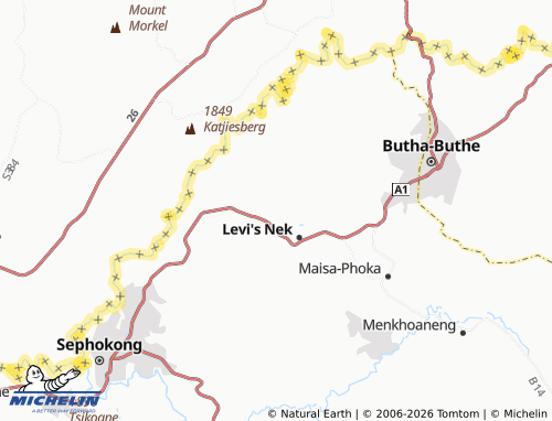 MICHELIN Ha Pulenyane map - ViaMichelin