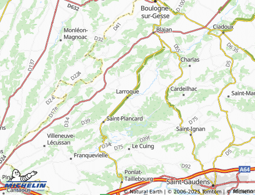 MICHELIN Larroque map - ViaMichelin