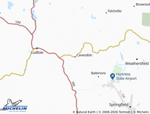 Kaart MICHELIN Cavendish - ViaMichelin