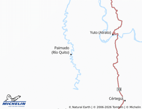 MICHELIN Paimado (Río Quito) map - ViaMichelin